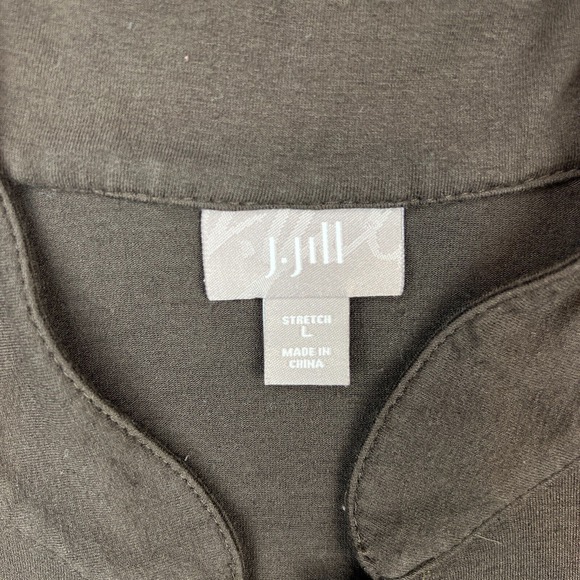 J Jill Cardigan Sweater Womens Large Brown Open Front Knit Topper Stretch Casual - Picture 3 of 12